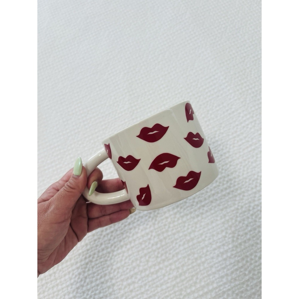 Stoneware Lips Coffee Tea Hot Cocoa Ceramic Mug 16oz Kitchen‎ Dining Essentials